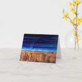 Grußkarte/Note Card-Heilfarben-BLAU Karte (Gelbe Blume)