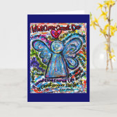 Grußkarte oder Mitteilungskarten des bunten Krebsa (Gelbe Blume)