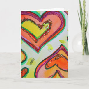 Grußkarte oder Mitteilungskarten für zwei Herzen l