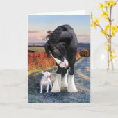 Grußkarte "Ollie & Blackbird" Karte (Gelbe Blume)