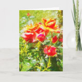 Grußkarte - orange Rose Karte (Vorderseite)