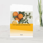 Grußkarte ORANGES Karte (Rückseite)