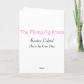 Grußkarte "Osterfarben" Feiertagskarte (Rückseite)