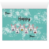 Grußkarte Osterkaninchen (Innenansicht Horizontal (Unten))