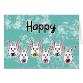 Grußkarte Osterkaninchen (Vorderseite (Horizontal))