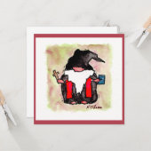 Grußkarte "Pastor Gnome" Karte (Vorderseite/Rückseite Beispiel)