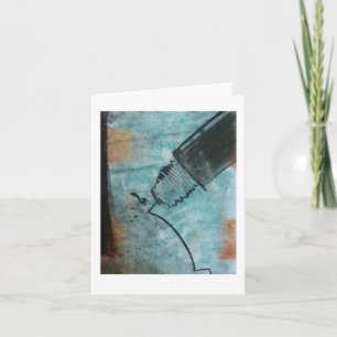 Grußkarte "Pen and Ink", pastellfarben auf Papier Karte