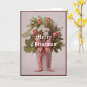 Grußkarte Peppermint Greenery Bow Weihnachten Karte (Gelbe Blume)