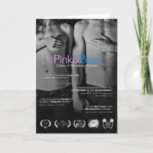 Grußkarte Pink & Blue für Ihren Urlaub Feiertagskarte
