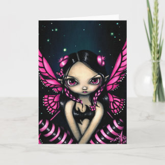 Grußkarte "Pink Butterfly Fairy" Karte