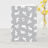 Grußkarte Playful Westies Karte (Gelbe Blume)