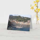 Grußkarte - Portofino, Italien Karte (Gelbe Blume)