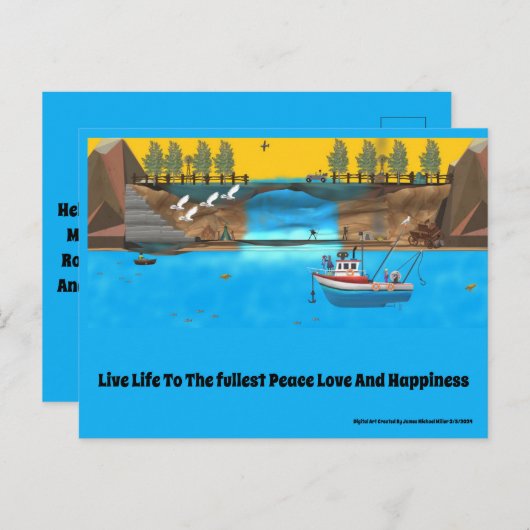 Grußkarte Postkarte (Vorne/Hinten)