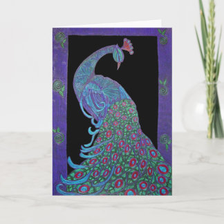 Grußkarte - Proud Peacock Karte