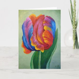 Grußkarte Rainbow Tulip Karte