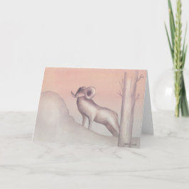 Grußkarte "Ram" Wasserfarbenskizze Feiertagskarte