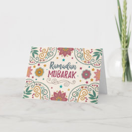 Grußkarte Ramadan Patterns Kalligraphie Feiertagskarte