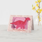 Grußkarte Red Dinosaur Karte (Gelbe Blume)