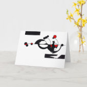 Grußkarte "Red Geo Design" Karte (Gelbe Blume)