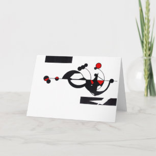 Grußkarte "Red Geo Design" Karte