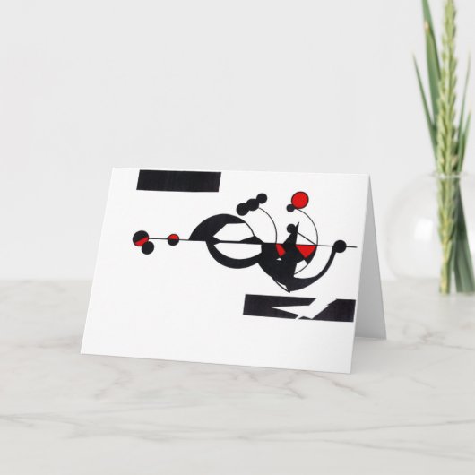 Grußkarte "Red Geo Design" Karte (Vorderseite)