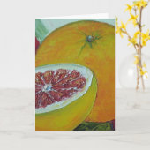 Grußkarte Red Grapefruit Karte (Gelbe Blume)