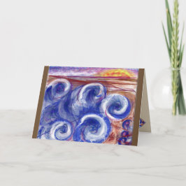 Grußkarte rollende Wellen denken Sie daran Karte