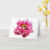 Grußkarte Rosa Peony Karte (Gelbe Blume)