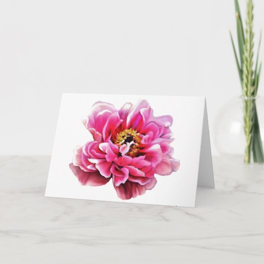 Grußkarte Rosa Peony Karte (Vorderseite)