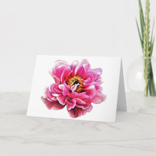 Grüßkarte Rosa Pfingstrose Karte