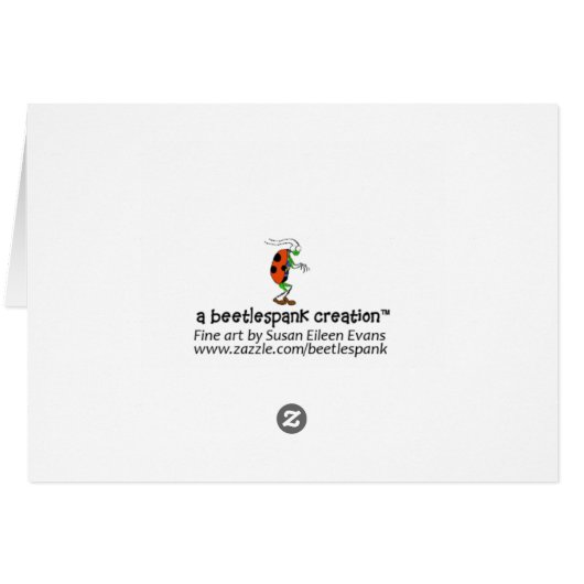 Grußkarte Rosa Unicorns (Rückseite Horizontal)