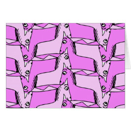 Grußkarte Rosa Unicorns