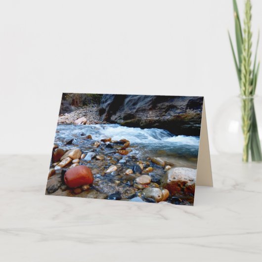 Grußkarte, Roter Stein, Leere Innenseite Karte (Vorderseite)