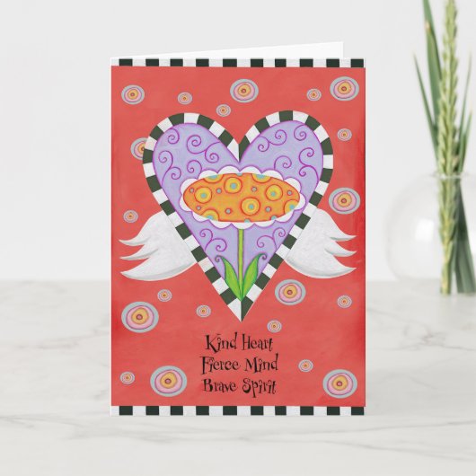 Grußkarte (Rotes Herz) Feiertagskarte (Vorderseite)