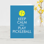Grußkarte - Ruhe Behalten und Pickleball spielen Karte (Gelbe Blume)