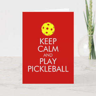 Grußkarte - Ruhe Behalten und Pickleball spielen Karte