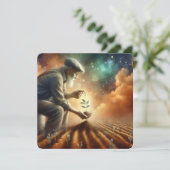 Grußkarte "Samen der Hoffnung" Karte (Stehend Vorderseite)