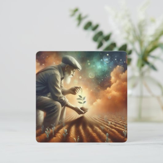 Grußkarte "Samen der Hoffnung" Karte (Stehend Vorderseite)