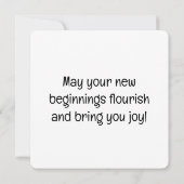 Grußkarte "Samen der Hoffnung" Karte (Rückseite)