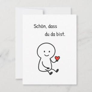 Grußkarte „Schön, dass du da bist.“ - Strichfigur Mitteilungskarte
