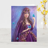 Grußkarte Schöne Frauenfee Karte (Gelbe Blume)