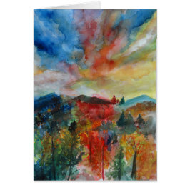 Grußkarte Schöne Herbstfarbe Kunst, Dichtung und M