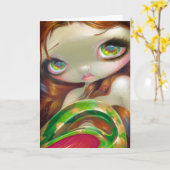 Grußkarte "Schwanz des Mossy Gold" Karte (Gelbe Blume)