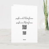 Grußkarte - Schwarz-weißer Foto Swan Karte (Rückseite)