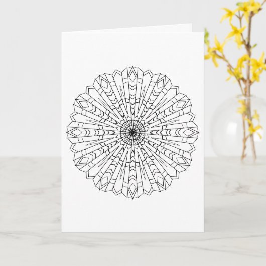 Grußkarte, Schwarzweiss--, südwestliches nativ Karte (Gelbe Blume)