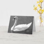 Grußkarte - Schwung in Schwarz und Weiß Karte (Gelbe Blume)