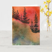 Grußkarte "Sieben Pines" für Landstraßen Karte (Gelbe Blume)