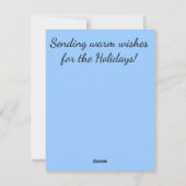 Grußkarte - Snowman Lass es schneien Feiertagskarte (Rückseite)