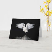 Grußkarte - Snowy-Reiher Karte (Gelbe Blume)