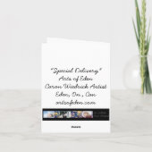 Grußkarte "Sonderlieferung" Feiertagskarte (Rückseite)